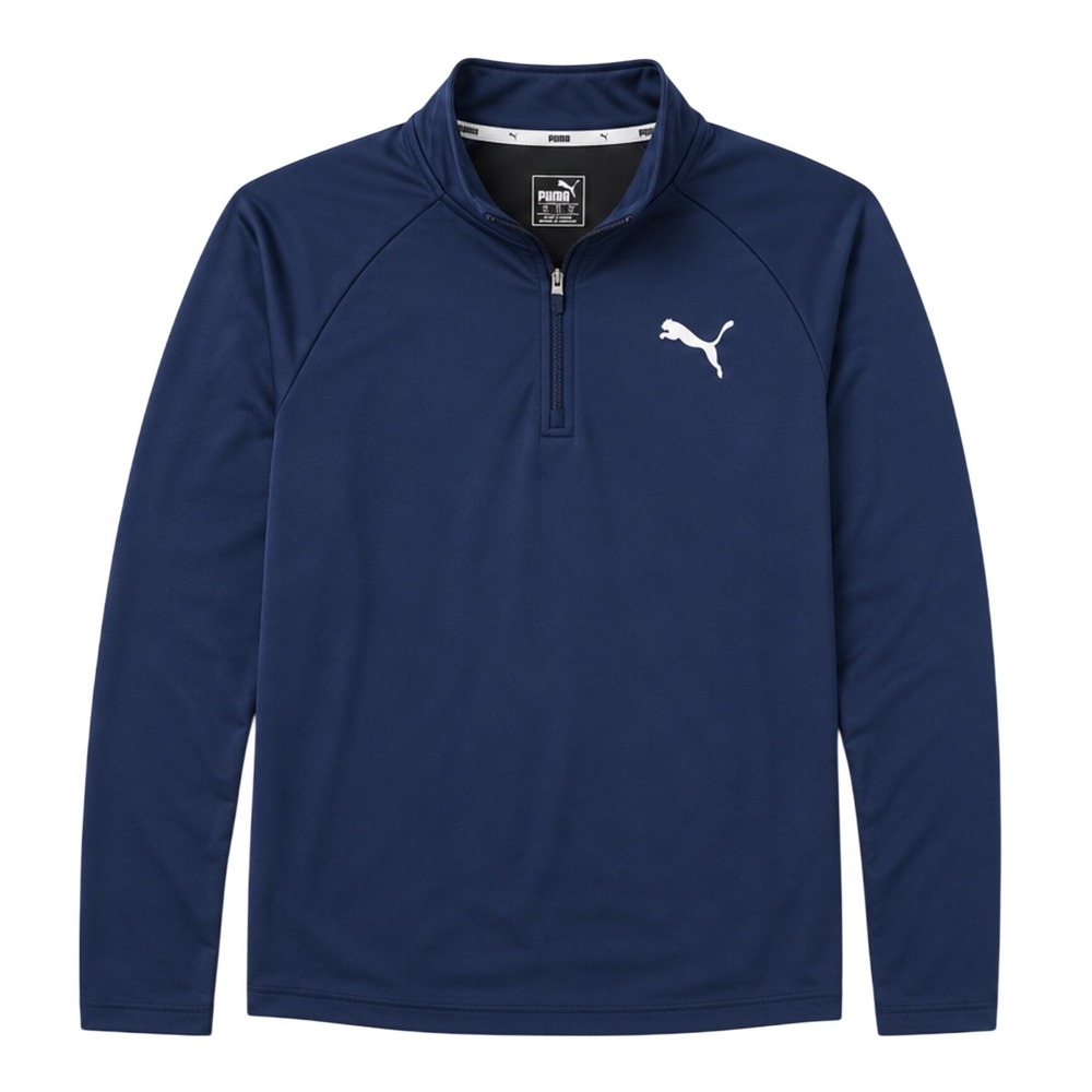 Puma Mens Navy Blue Quarter Zip Pullover‎ Golf Athletic Training Top XXL